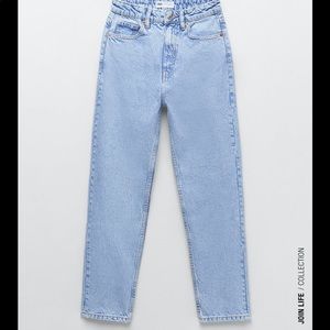 Zara Mom Jeans in Light Blue